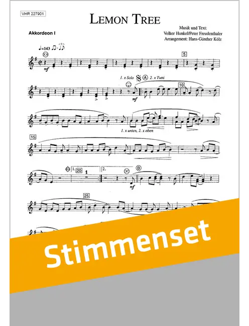 Lemon Tree, Stimmen Set